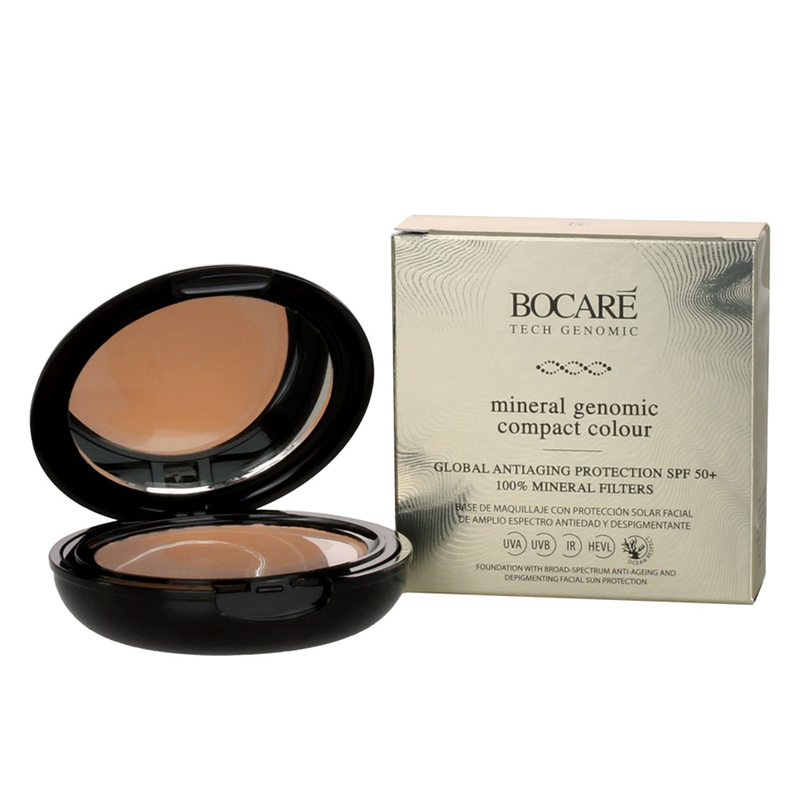 Base de maquillaje compacta con protección solar mineral SPF50+