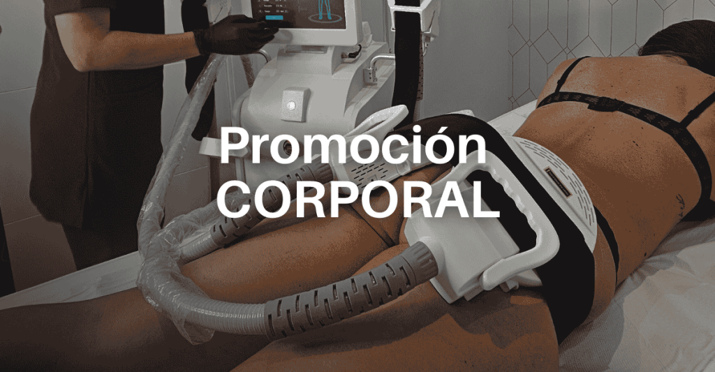promoción corporal para eliminar la grasa localizada en málaga, eliminar la celulitis y tonificar el cuerpo. Combina tus tratamientos de cavitación, radiofrecuencia corporal, maderoterapia, vecuumfit, vacuumterapia, presoterapia, criolipolisisi y electroestimulación intensiva según tus necesidades. Complementa tus tratamientos corporales con terapias médicas como mesoterapia, inductores de colágeno y tratamiento de sobrepeso y obesidad con inyectables